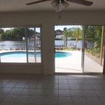 First floor bedroom walks out to pool